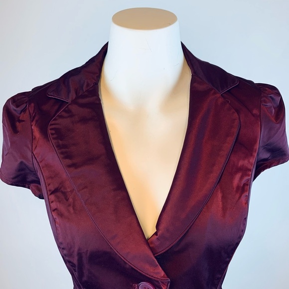 Vtg Y2K Odds n Evens V-Neck Collared Button Front/Belted Jacket - Small - Picture 2 of 8